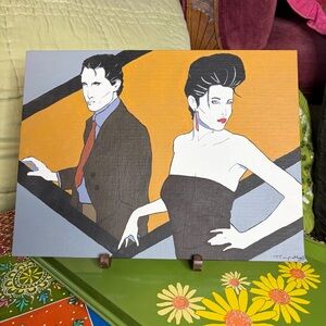 Patrick Nagel Style Painting